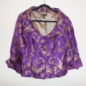 Vintage Juliana Collezione purple silk blend button up blazer